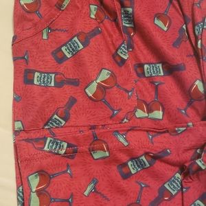 Pajama pants Size M wine theme